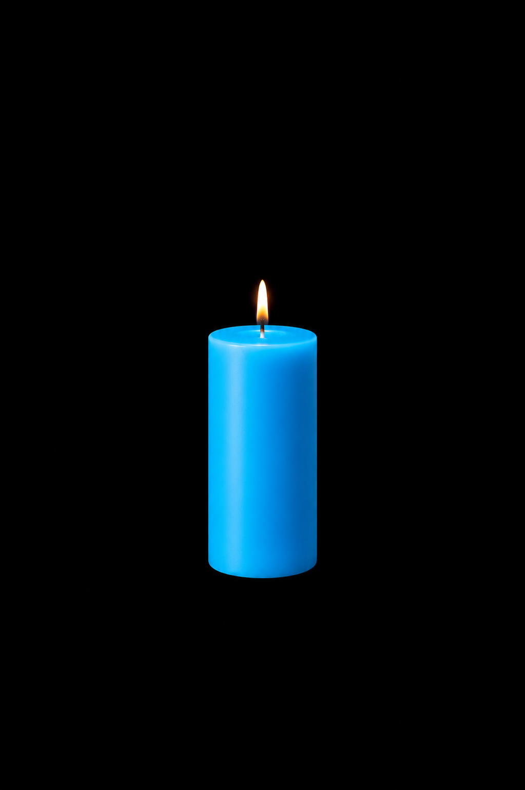 Blue Pillar Candle