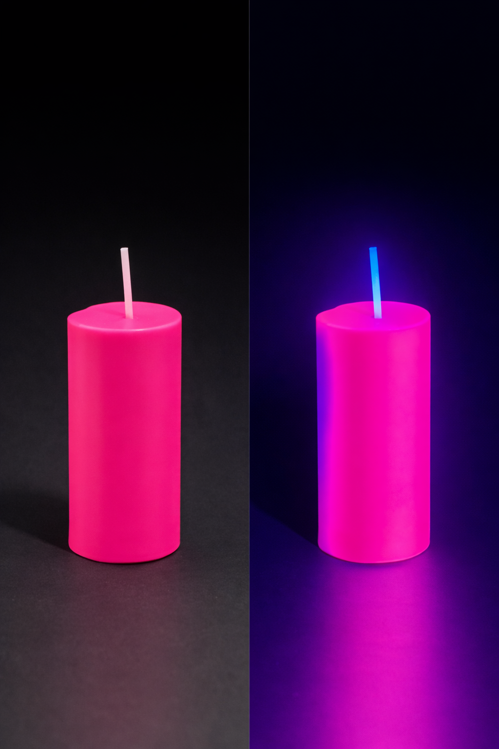 Pink Pillar Candle
