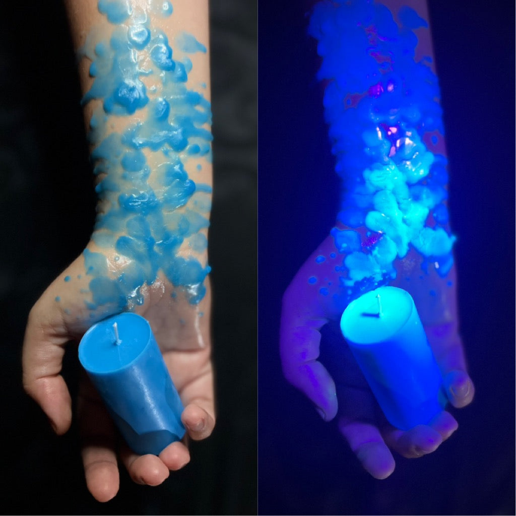 Blue Pillar Candle