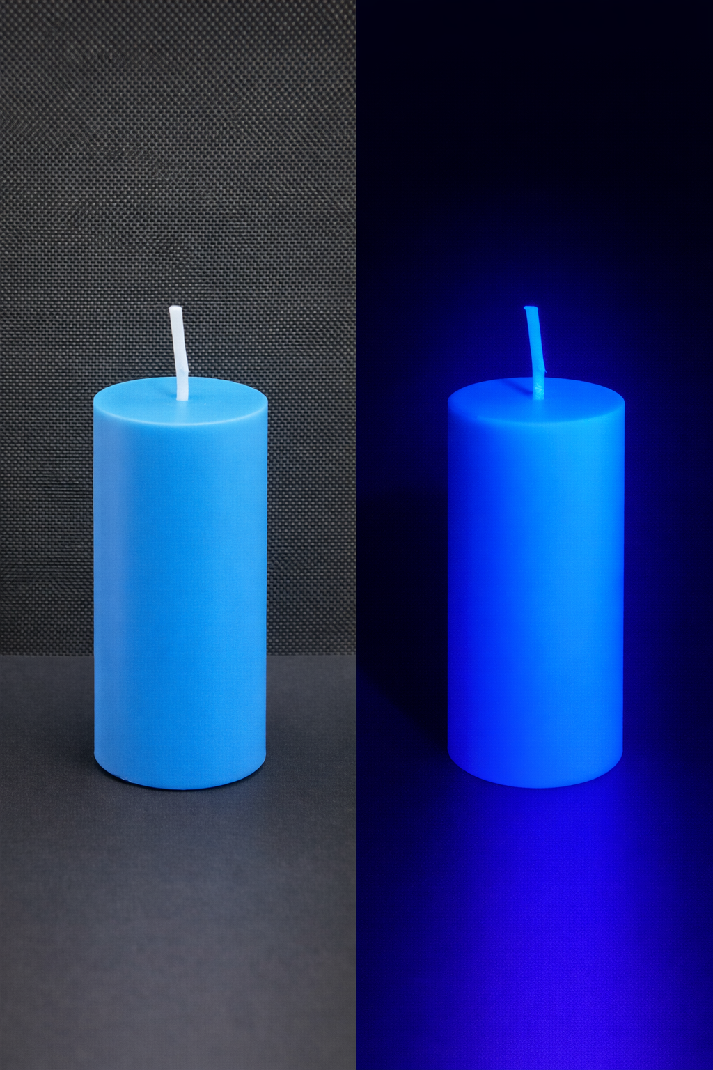 Blue Pillar Candle