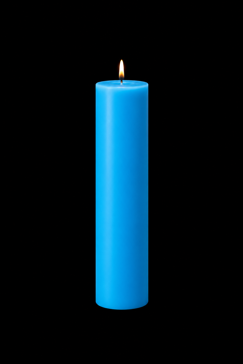 Blue Pillar Candle