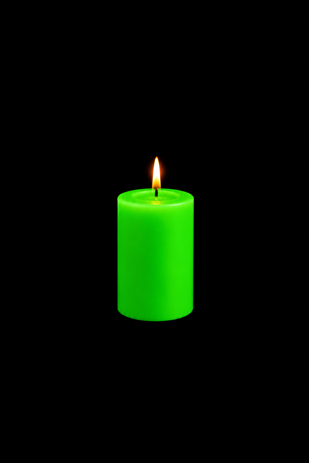 Green Pillar Candle