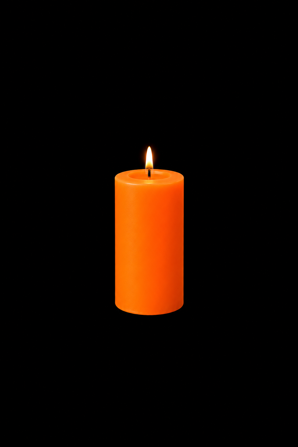 Orange Pillar Candle