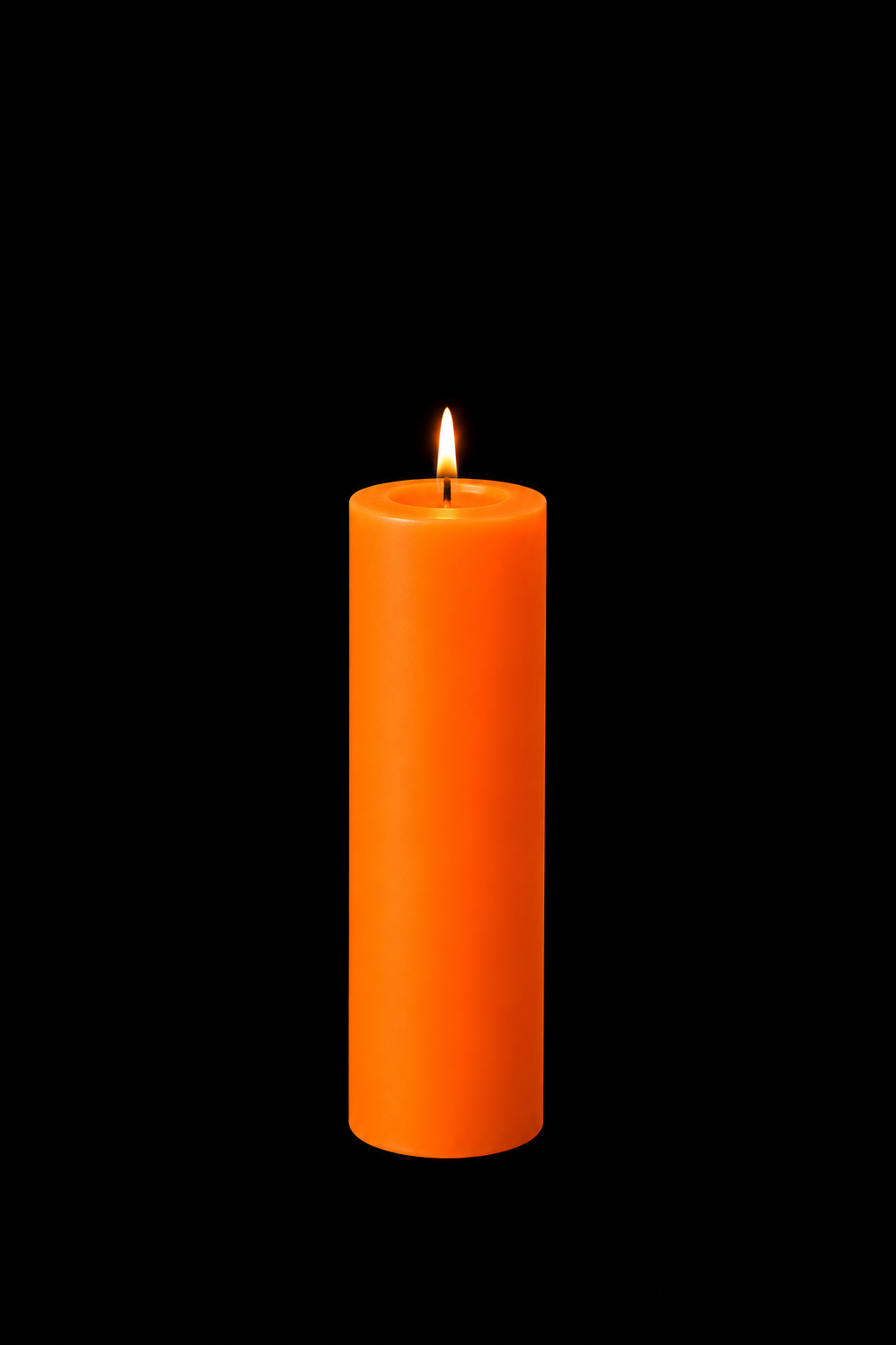 Orange Pillar Candle