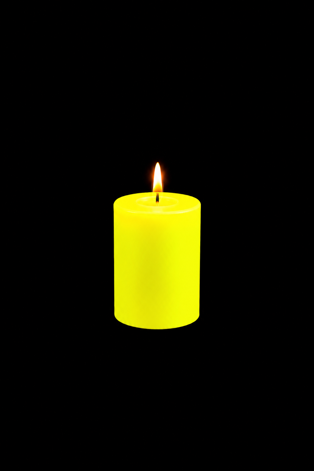 Yellow Pillar Candle