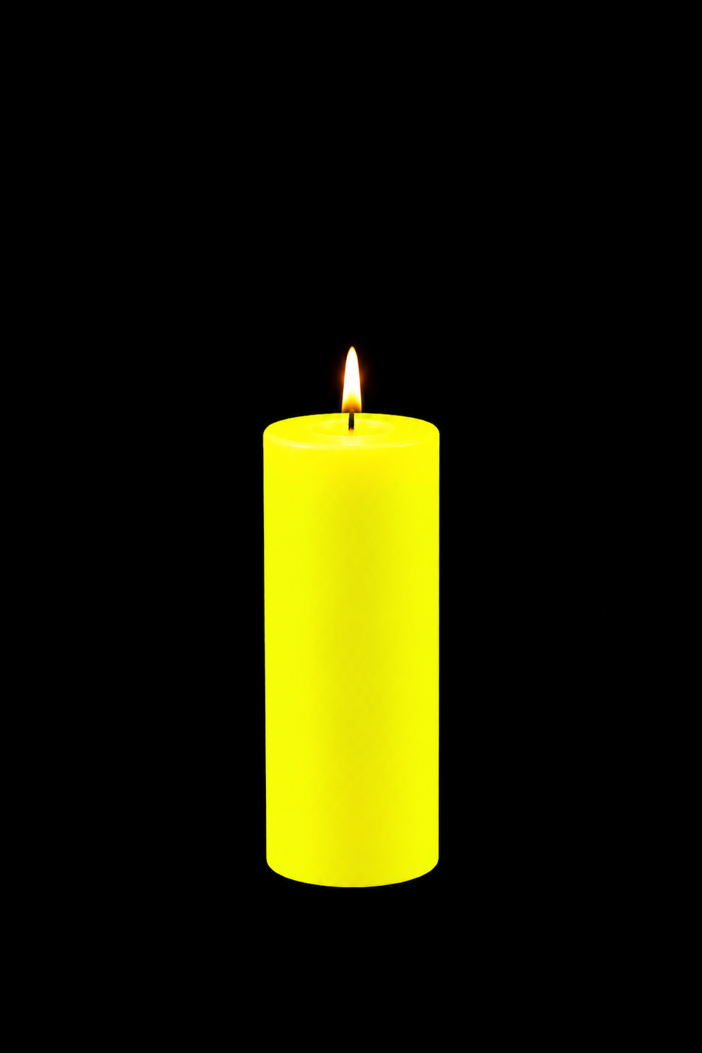 Yellow Pillar Candle