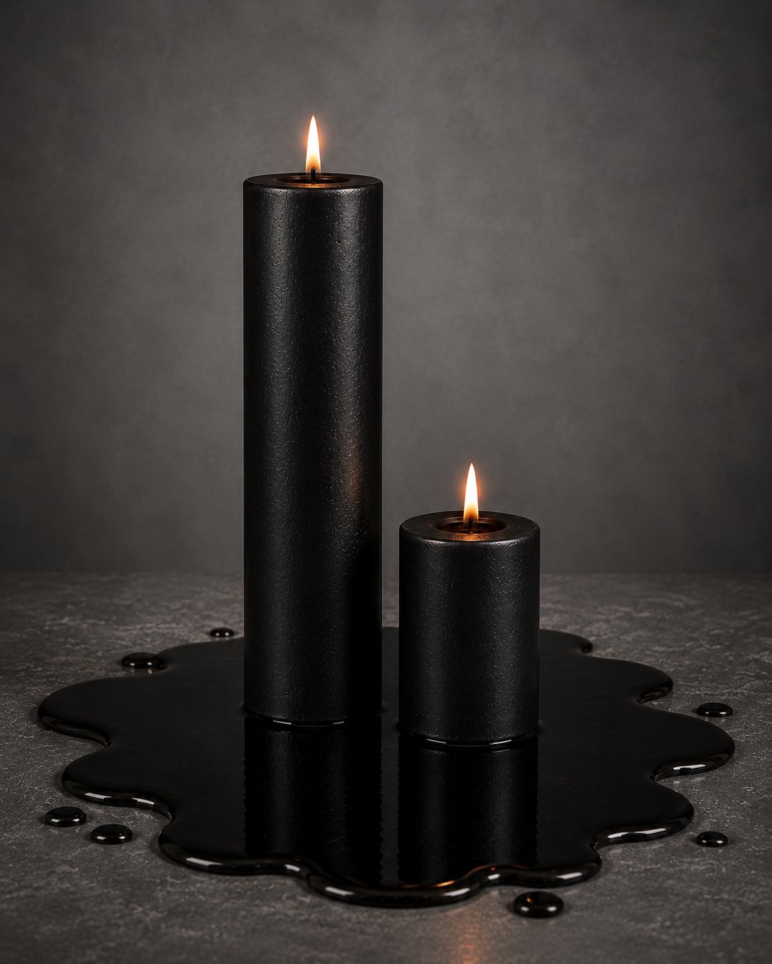 Black Pillar Candle