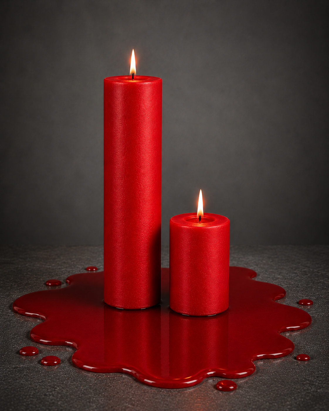 Red Pillar Candle