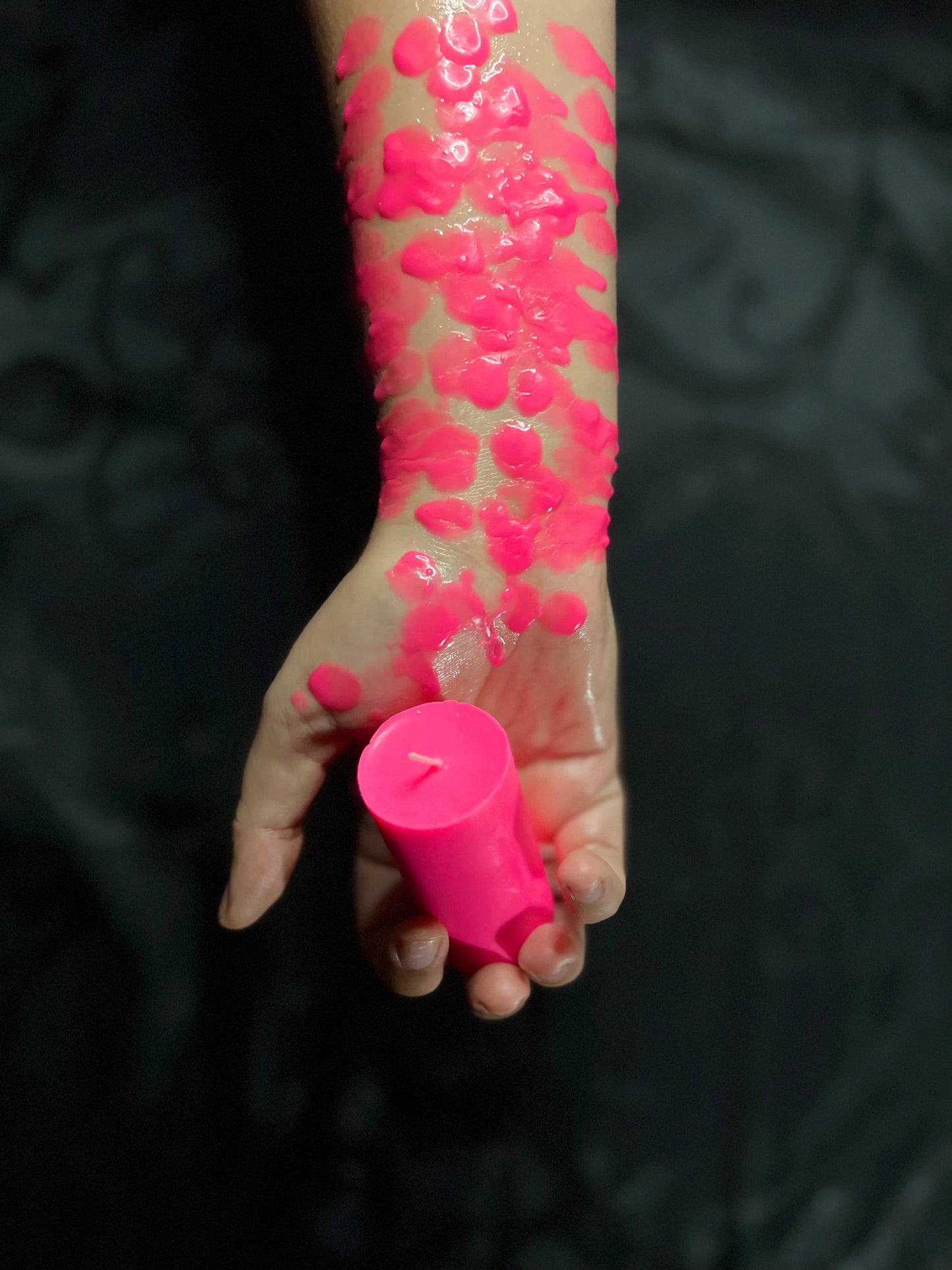 Pink Pillar Candle