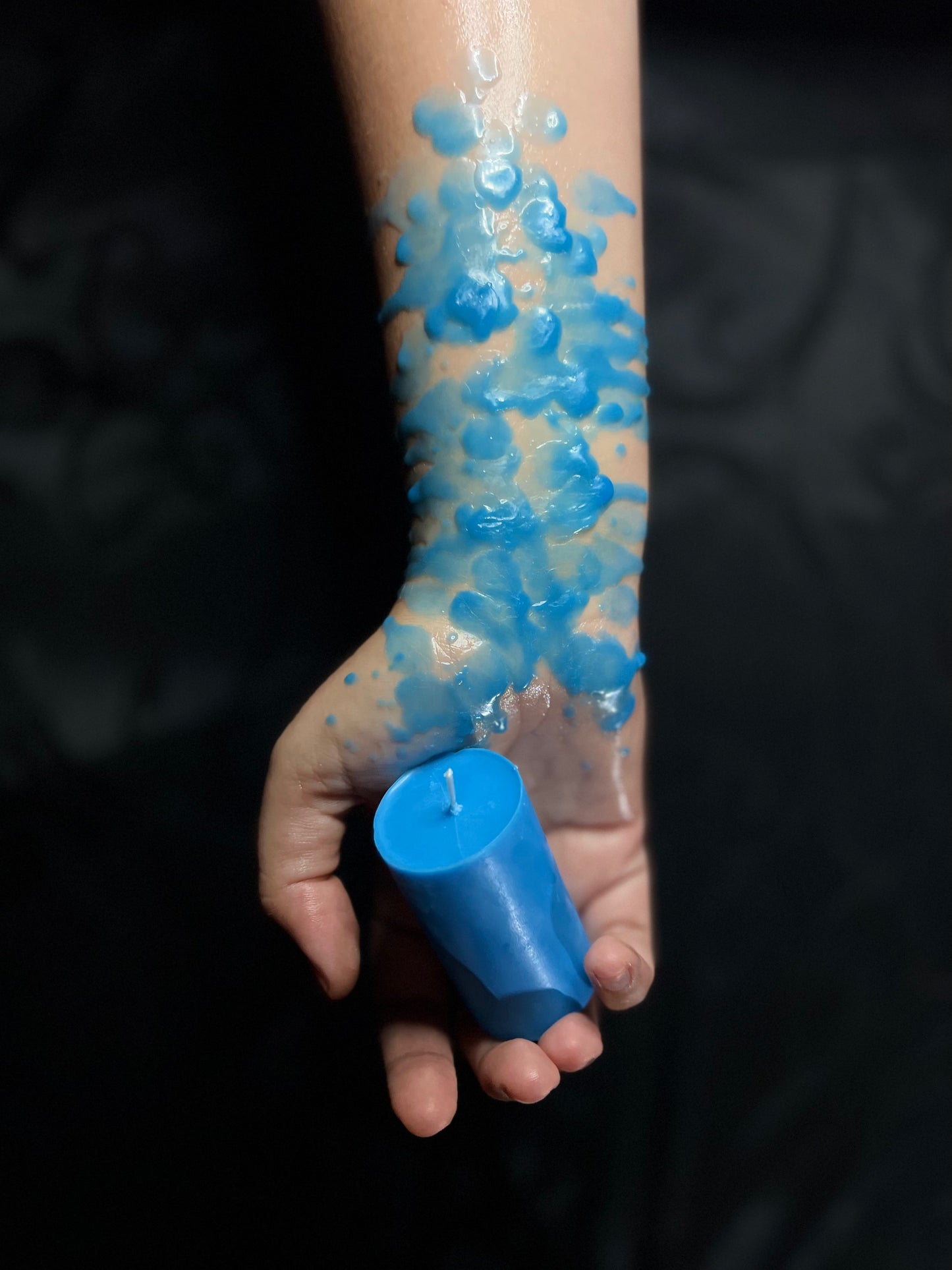 Blue Pillar Candle