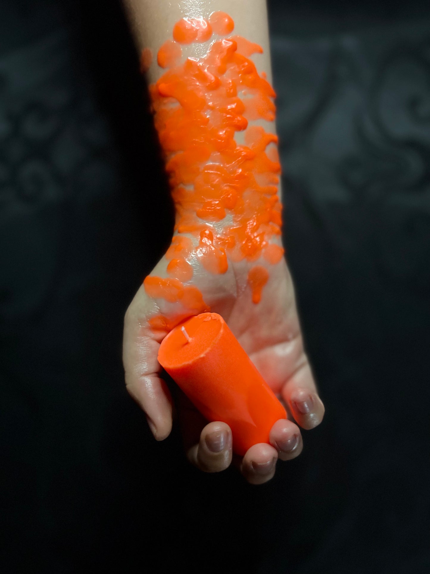 Orange Pillar Candle